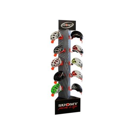 Expositor de cascos Suomy (Capacidad 15 cascos) - motoscamaralweb.com