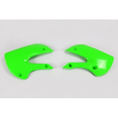 Paneles laterales radiador UFO verde Kawasaki KX65/KLX110 - motoscamaralweb.com