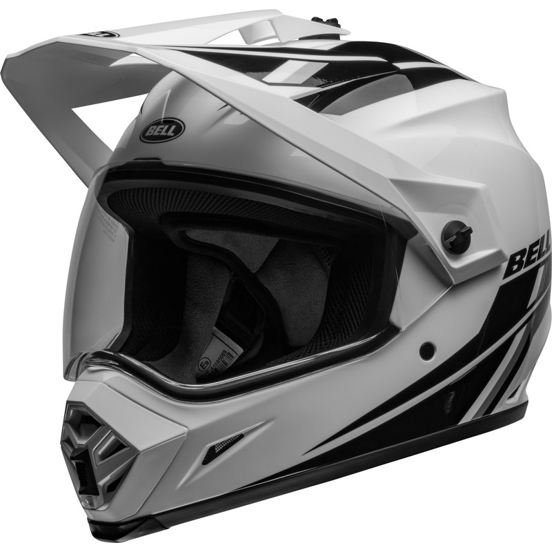 Casco BELL MX-9 Adventure MIPS - Alpine Gloss White/Black- motoscamara Casco BELL MX-9 Adventure MIPS - Alpine Gloss White/Black- motoscamara