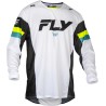 Camiseta FLY RACING Kinetic Prix - Blanco / Negro / Hi-Vis - motoscamaralweb.com
