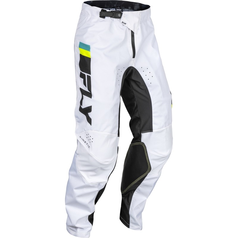 Pantalón FLY RACING Kinetic Prix - Blanco / Negro / Hi-Vis - motoscamaralweb.com Pantalón FLY RACING Kinetic Prix - Blanco / Negro / Hi-Vis - motoscamaralweb.com