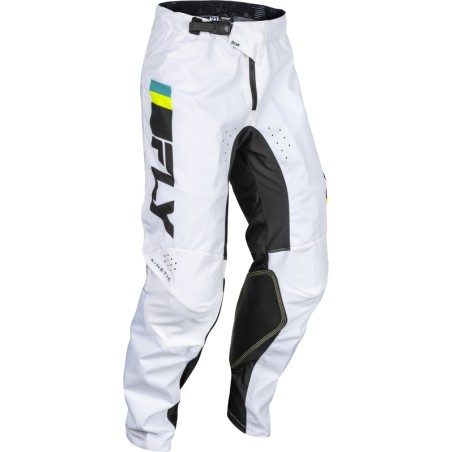 Pantalón FLY RACING Kinetic Prix - Blanco / Negro / Hi-Vis - motoscamaralweb.com