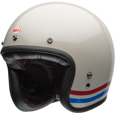 Casco BELL Custom 500 - Stripes Pearl- motoscamaralweb.com