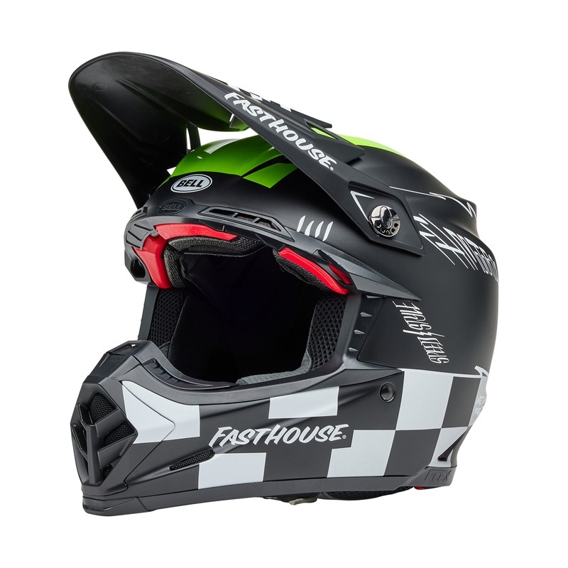 Casco BELL Moto-9S Flex - Fasthouse Smoke Bomb Matte Gloss Black/HiViz Casco BELL Moto-9S Flex - Fasthouse Smoke Bomb Matte Gloss Black/HiViz
