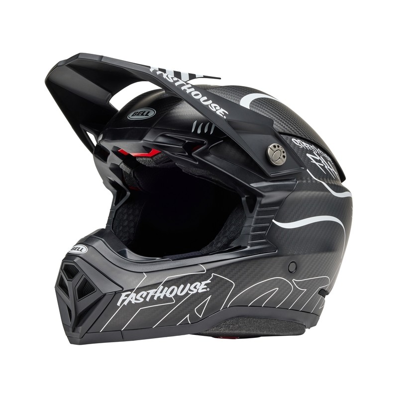 Casco BELL Moto-10 Spherical Mips - Fasthouse Raven Matte Black/White- Casco BELL Moto-10 Spherical Mips - Fasthouse Raven Matte Black/White-