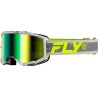 Gafas FLY RACING Zone - Gris oscuro / Hi-Vis - Lente Iridiscent Green Mirror - motoscamaralweb.com