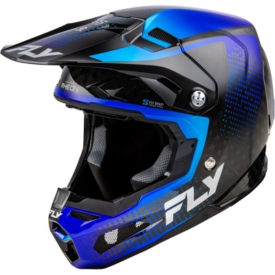 Casco FLY RACING Formula S Carbon Protocol - Carbono negro / Azul- mot