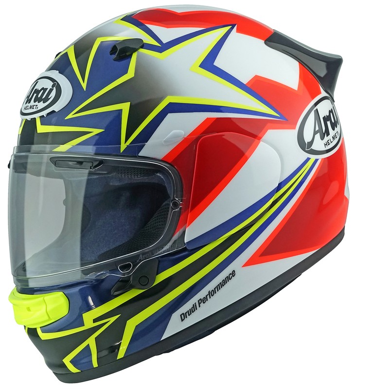 Casco ARAI Quantic Star & Stripes - rojo- motoscamaralweb.com Casco ARAI Quantic Star & Stripes - rojo- motoscamaralweb.com