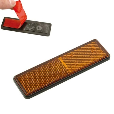 Catadióptrico rectangular con adhesivo Ambar V PARTS - motoscamaralweb.com