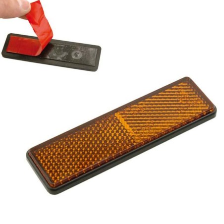 Catadióptrico rectangular con adhesivo Ambar V PARTS - motoscamaralweb.com