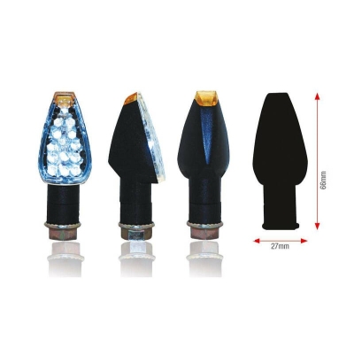 Juego de intermitentes LED BIHR Design (brazo corto) - motoscamaralweb.com