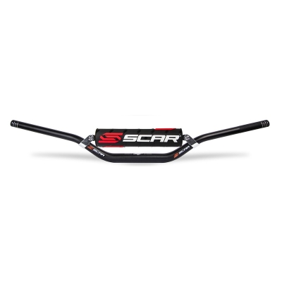 Manillar SCAR X² Stewart/Villopoto Ø28.6mm - Negro / Protector negro - motoscamaralweb.com