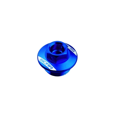 Tapón de llenado de aceite SCAR - Azul- motoscamaralweb.com