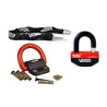 Kit antirrobo VECTOR Candado MiniMax+ Ø16mm + Cadena Ø13mm / 1.3m + Anclaje Ø22mm - motoscamaralweb.com