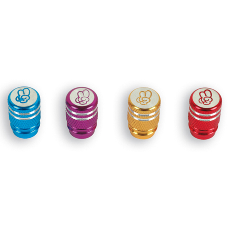 Juego tapones valvula tipo V. Rojo - motoscamaralweb.com