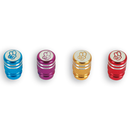 Juego tapones valvula tipo V. Oro - motoscamaralweb.com
