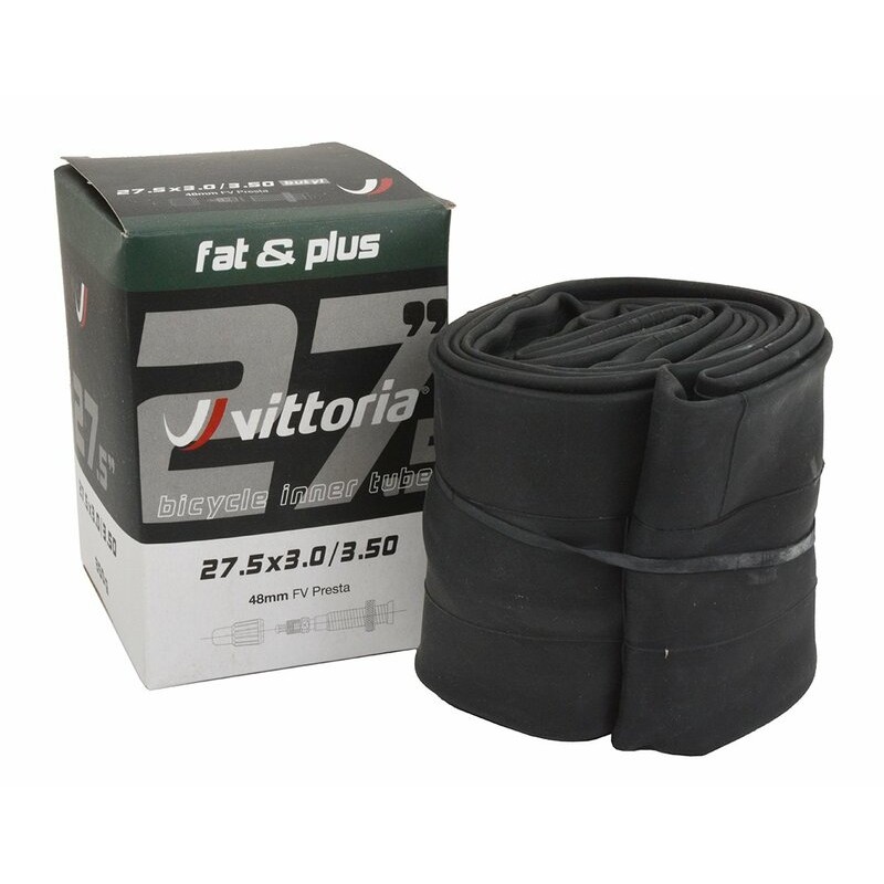 Cámara de bici VITTORIA Fat & Plus 27.5x3.0/3.50 válvula fina presta 48mm - motoscamaralweb.com Cámara de bici VITTORIA Fat & Plus 27.5x3.0/3.50 válvula fina presta 48mm - motoscamaralweb.com