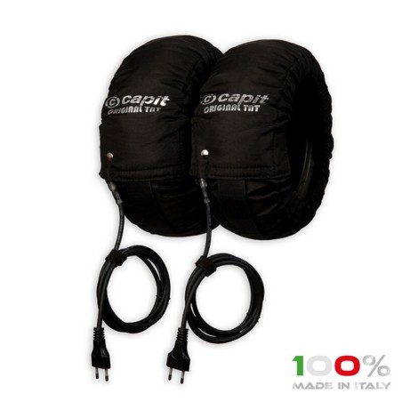 Calentadores CAPIT Mini Pit Bike / Scooter. (12- 100/90-120/80) Color negro - motoscamaralweb.com