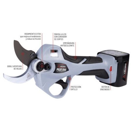 ARVIPO PS37 EVO TIJERAS ELÉCTRICAS - motoscamaralweb.com