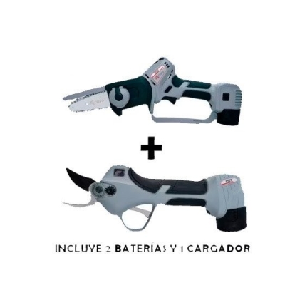 PACK TIJERA PS27 + PODADOR MT27 + 2 BATERÍAS + CARGADOR- motoscamaralw
