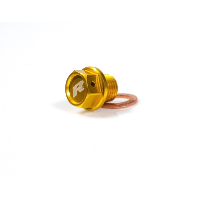 Tapón de vaciado magnético RFX amarillo M12 x 10 mm x 1.25 - motoscamaralweb.com