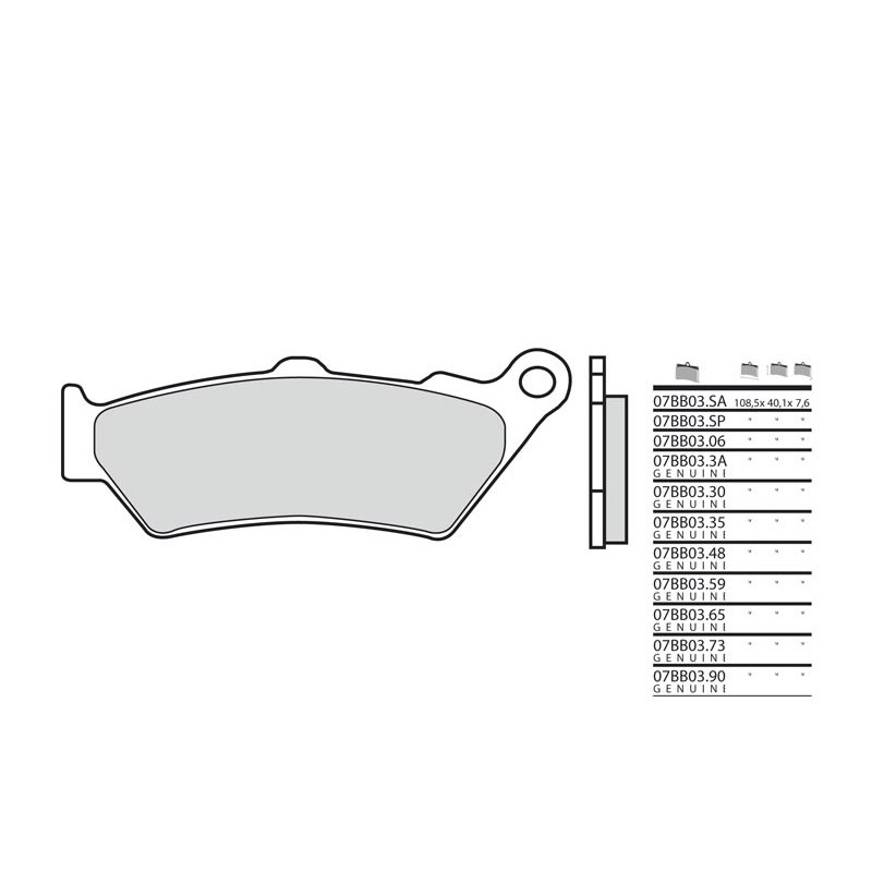 Pastillas de freno sinterizadas Brembo 07BB03LA - motoscamaralweb.com Pastillas de freno sinterizadas Brembo 07BB03LA - motoscamaralweb.com