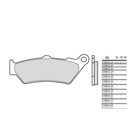 Pastillas de freno sinterizadas Brembo 07BB03LA - motoscamaralweb.com