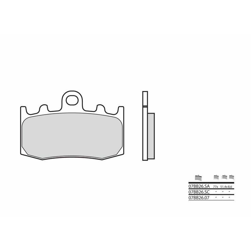 Pastillas de freno sinterizadas Brembo 07BB26SA - motoscamaralweb.com Pastillas de freno sinterizadas Brembo 07BB26SA - motoscamaralweb.com