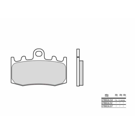 Pastillas de freno sinterizadas Brembo 07BB26SA - motoscamaralweb.com