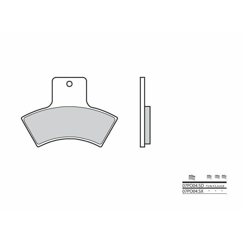 Pastillas de freno sinterizadas Brembo 07PO04SD - motoscamaralweb.com