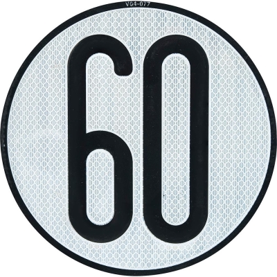 PLACA LIMITES VELOCIDAD 60 KM/H- motoscamaralweb.com