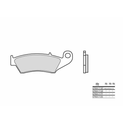 Pastillas de freno sinterizadas de competición Brembo 07KA17SX - motoscamaralweb.com