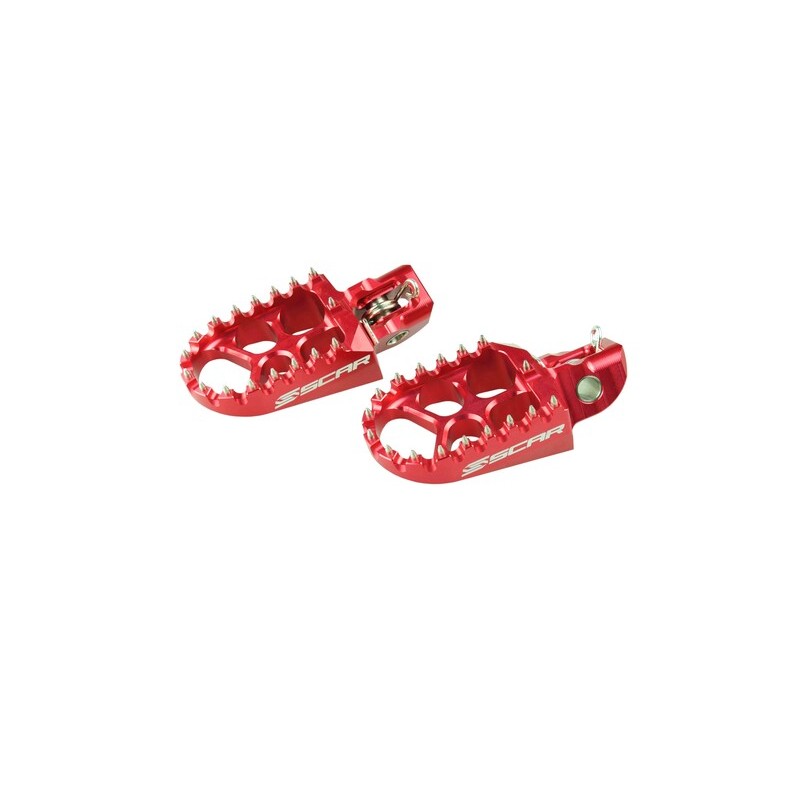 Estriberas SCAR EVO - Rojo - motoscamaralweb.com Estriberas SCAR EVO - Rojo - motoscamaralweb.com