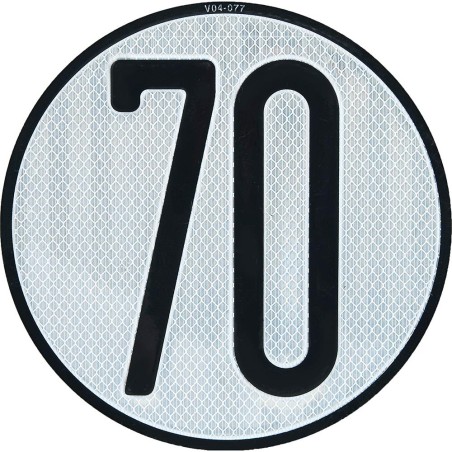 PLACA LIMITES VELOCIDAD 70 KM/H- motoscamaralweb.com