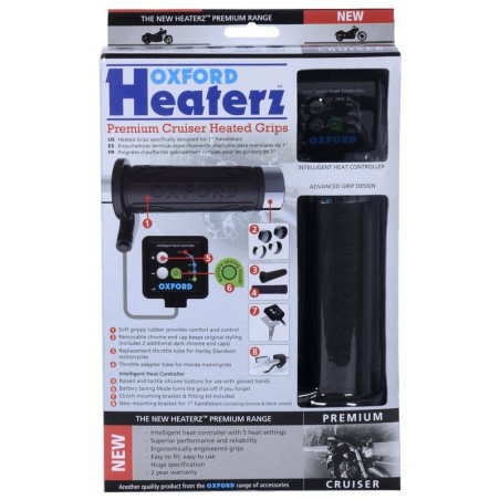 Puños calefactables OXFORD Hotgrips Premium Cruiser - motoscamaralweb.com