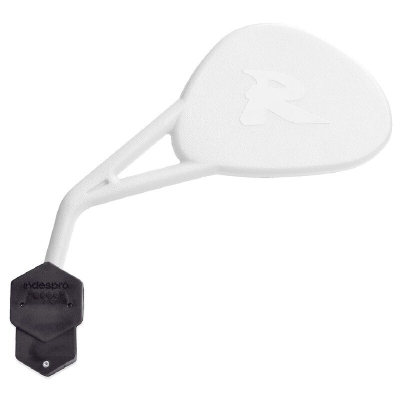 Retrovisor izquierdo universal V PARTS Enduro R (homologado) con brida Blanco - motoscamaralweb.com