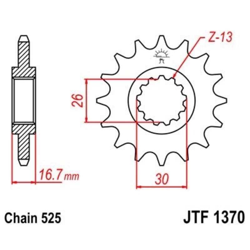 Piñón con goma anti-ruido JT SPROCKETS acero 1370 - 525 - motoscamaralweb.com Piñón con goma anti-ruido JT SPROCKETS acero 1370 - 525 - motoscamaralweb.com