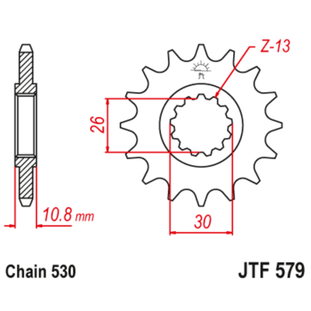 Piñón con goma anti-ruido JT SPROCKETS acero 579 - 530 - motoscamaralweb.com