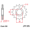 Piñón con goma anti-ruido JT SPROCKETS acero 579 - 530 - motoscamaralweb.com