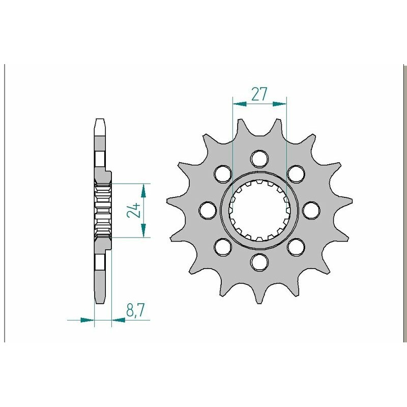 Piñón AFAM acero estándar 22902 - Paso 520 - motoscamaralweb.com Piñón AFAM acero estándar 22902 - Paso 520 - motoscamaralweb.com