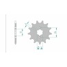 Piñón AFAM acero estándar 49102 - Paso 420 - motoscamaralweb.com