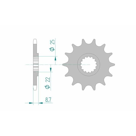 Piñón AFAM acero autolimpiable 73301 - Paso 520 - motoscamaralweb.com