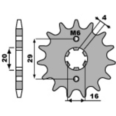 Piñón PBR acero estándar 425 - 428 - motoscamaralweb.com