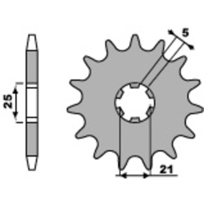 Piñón PBR acero estándar 569 - 520 - motoscamaralweb.com
