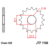 Piñón con goma anti-ruido JT SPROCKETS acero 1186 - 525 - motoscamaralweb.com