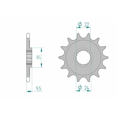 Piñón AFAM acero autolimpiable 22406 - Paso 520 - motoscamaralweb.com