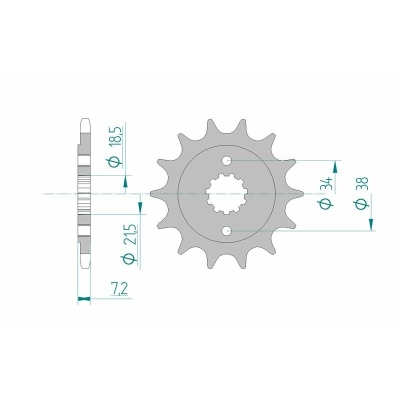 Piñón AFAM acero estándar 20320 - Paso 520 - motoscamaralweb.com