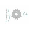 Piñón AFAM acero estándar 20320 - Paso 520 - motoscamaralweb.com