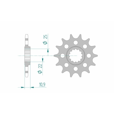 Piñón AFAM acero estándar 21603 - Paso 520 - motoscamaralweb.com