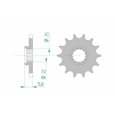 Piñón AFAM acero estándar 24508 - Paso 525 - motoscamaralweb.com
